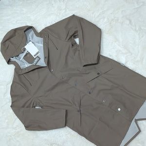 RAINS Long Jacket - TAUPE - XS - BNWT